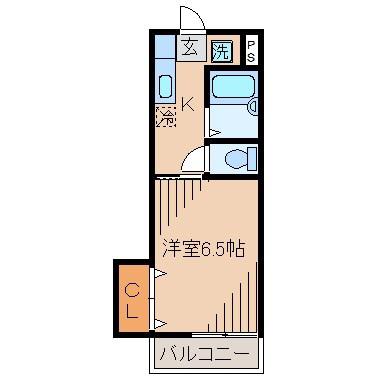 ガーデンハウス(1K/2階)の間取り写真