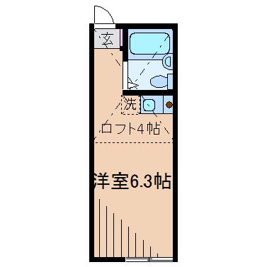 ユナイトステージ元住吉壱番館(ワンルーム/2階)の間取り写真