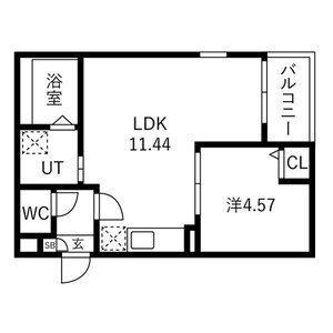 JACK SAKAINEI(1LDK/3階)の間取り写真