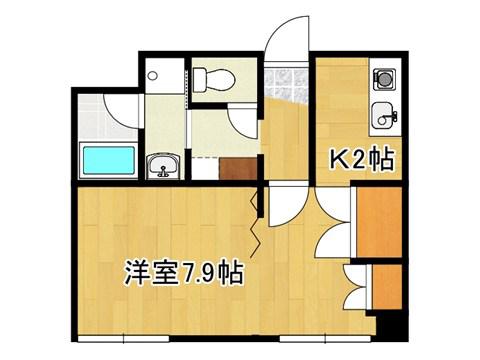 フェリオ加納岩(1K/3階)の間取り写真