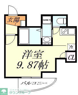 ABIESIII(ワンルーム/4階)の間取り写真