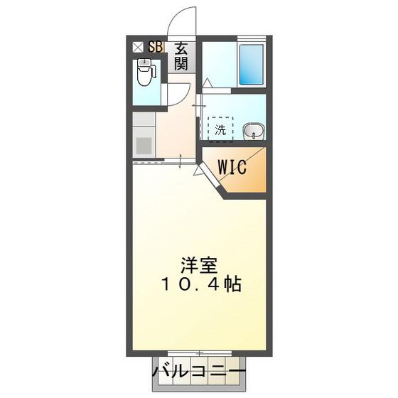 シャトーシュヴァリエ(1K/1階)の間取り写真