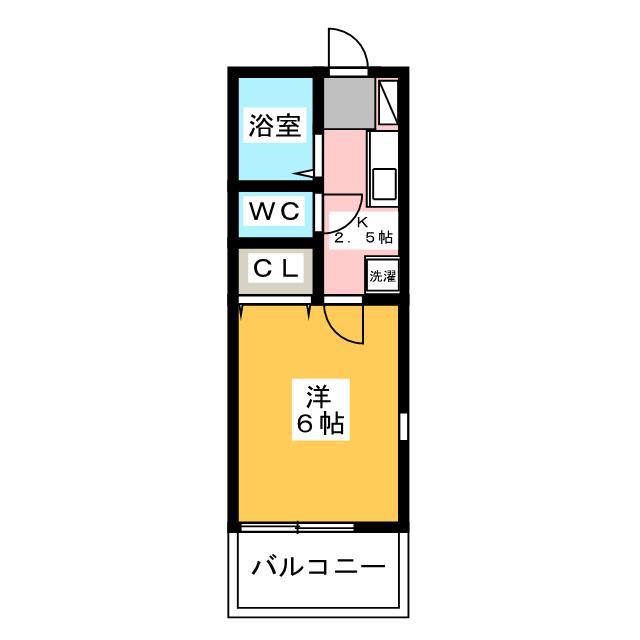 MMハイツ(1K/2階)の間取り写真