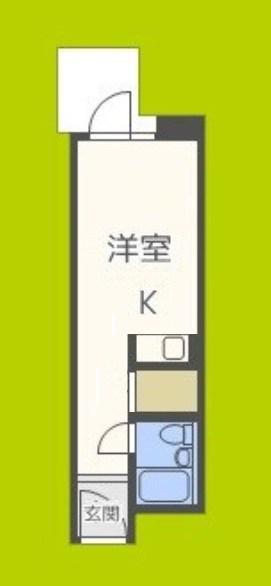 朝日プラザ心斎橋(ワンルーム/6階)の間取り写真