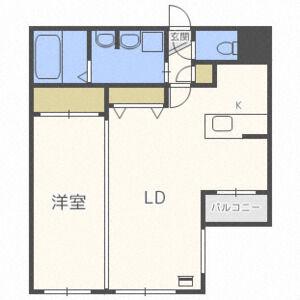 CRESTOPIA(1LDK/2階)の間取り写真