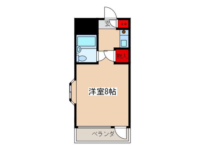 フェリーハウス(ワンルーム/5階)の間取り写真