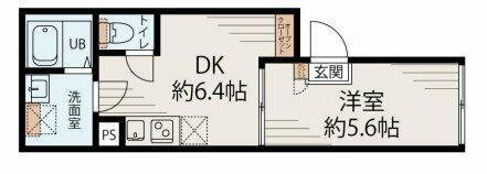 BLISS住吉(1DK/1階)の間取り写真
