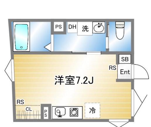 GRANQUAL浅草(ワンルーム/1階)の間取り写真