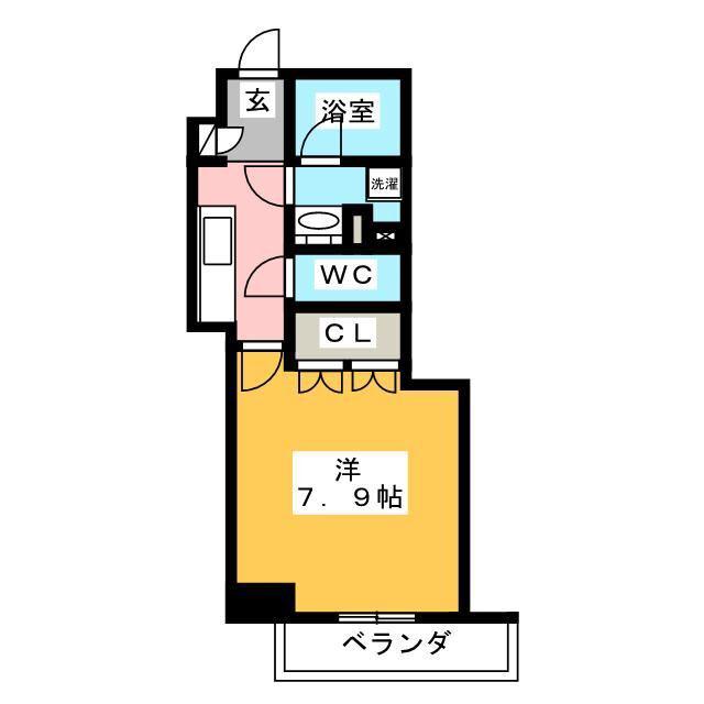 BELLE VILLE 錦糸町(ワンルーム/1階)の間取り写真