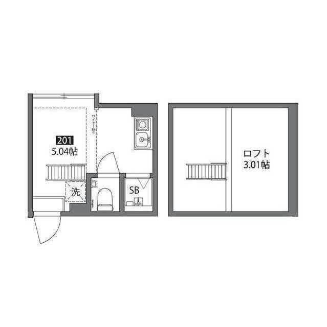 RE平和台(ワンルーム/2階)の間取り写真