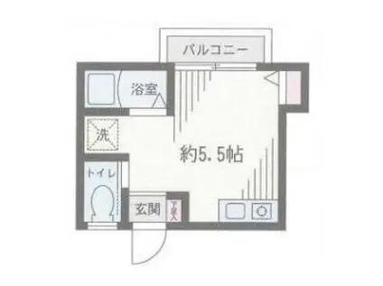 メゾン・ド・グリーン(ワンルーム/1階)の間取り写真