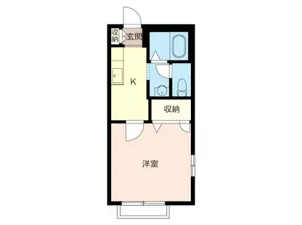 バードウッド小杉(1K/2階)の間取り写真