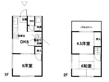 山香荘(3DK/1階)の間取り写真