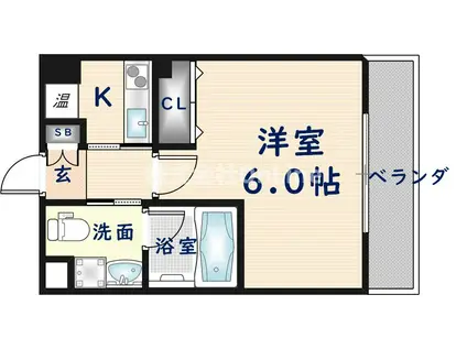 RITZ小阪(1K/5階)の間取り写真