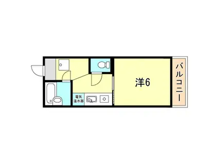 ハビテ八本松(1K/5階)の間取り写真