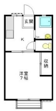 コーポラスムロフシ(1K/2階)の間取り写真