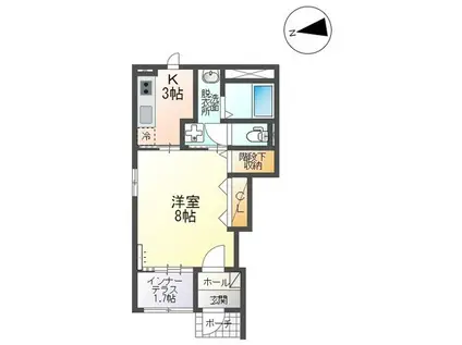 メゾン・リバティー(1K/1階)の間取り写真