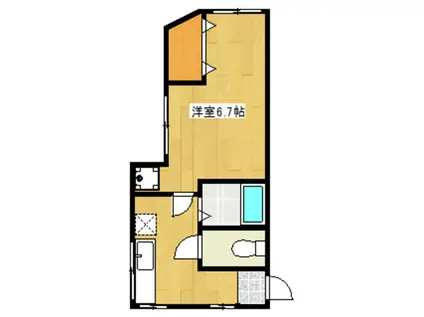 王子新栄荘(1K/2階)の間取り写真