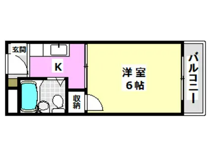 プレアール蔵垣内II(1K/3階)の間取り写真