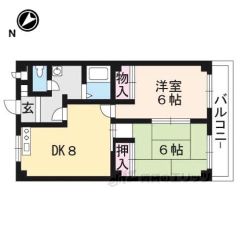 ミックマックシックス(2LDK/3階)の間取り写真