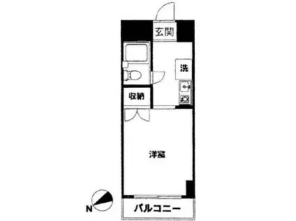 SEA茅ヶ崎ビル(1K/4階)の間取り写真