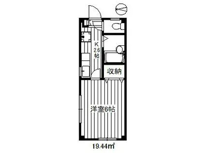 アネックスミスズ(1K/1階)の間取り写真