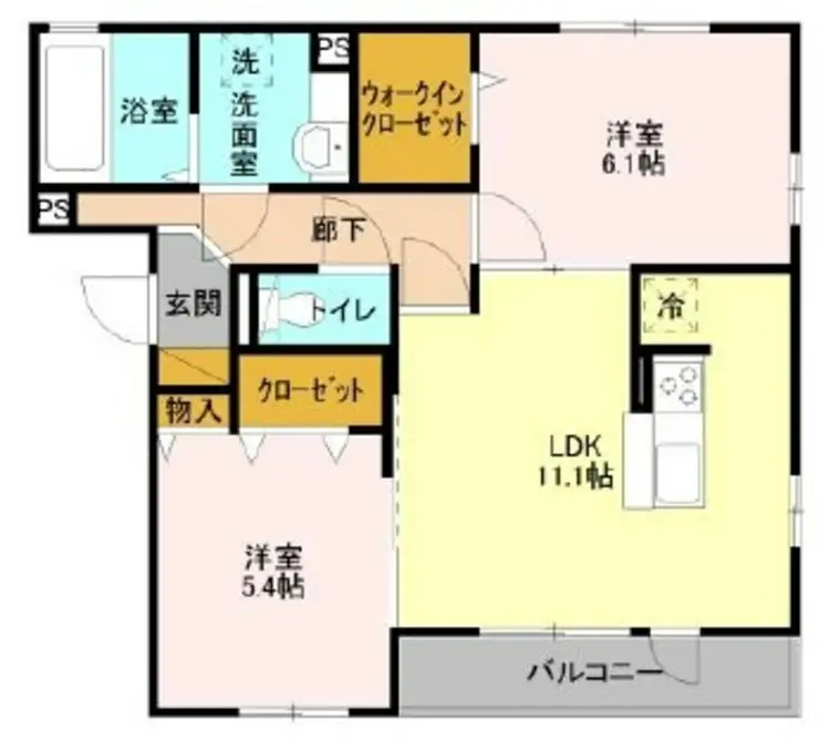 レクエルド広尾 2階階 間取り