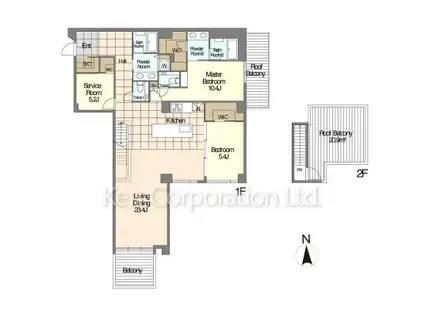 JOYLUXE THE RESIDENCE AKIYA(2SLDK/5階)の間取り写真