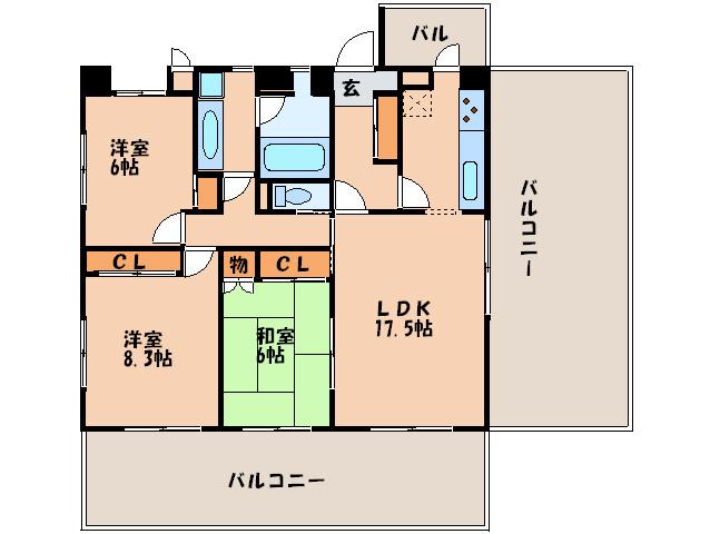 FLORESTA名駅(3LDK/10階)の間取り写真