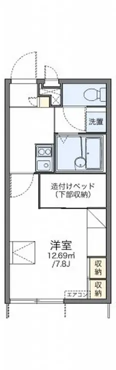 レオパレスグランドヒルズ 1階階 間取り