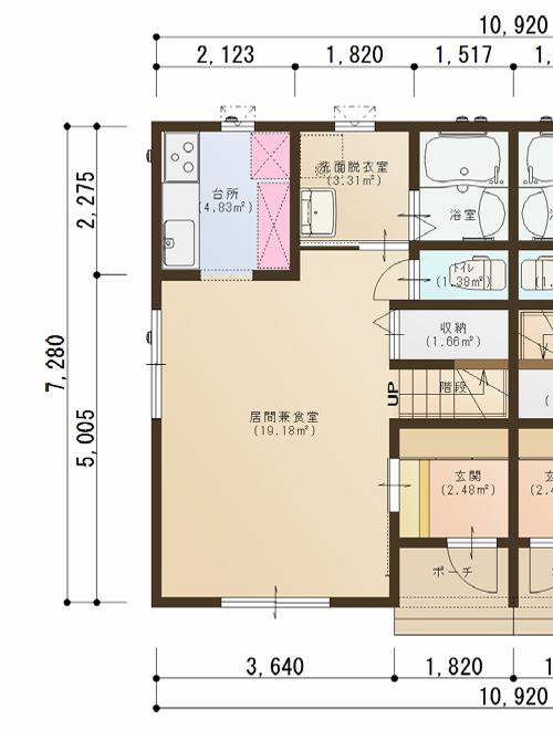 アソシエ中央(3LDK/1階)の間取り写真