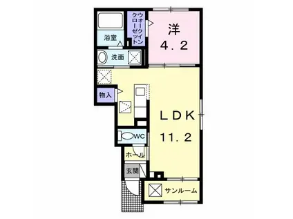 リアン25(1LDK/1階)の間取り写真