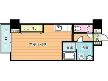 コートハウス中島通(ワンルーム/8階)の間取り写真