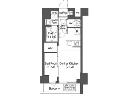 コンフォリア二葉(1DK/3階)の間取り写真