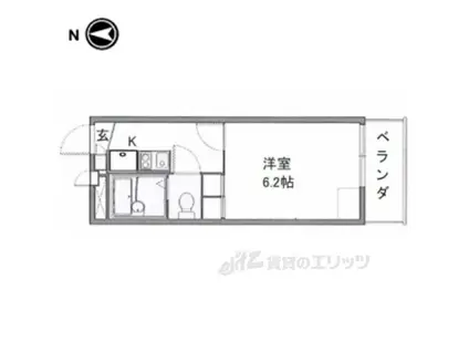 レオパレス康徳A(1K/1階)の間取り写真