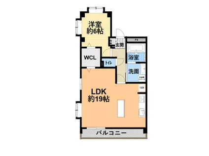 ダイアパレス南明町弐番館(1LDK/2階)の間取り写真