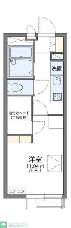 レオパレスファーレ8 3階階 間取り