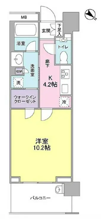 クロスエアタワー 13階階 間取り