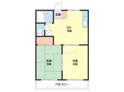 ハイツコサカIV(2DK/2階)の間取り写真