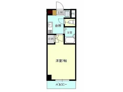 フルリール松浦(1K/1階)の間取り写真