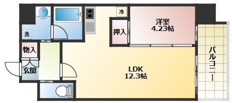 プレジオ西中島ASIAN(1LDK/11階)の間取り写真