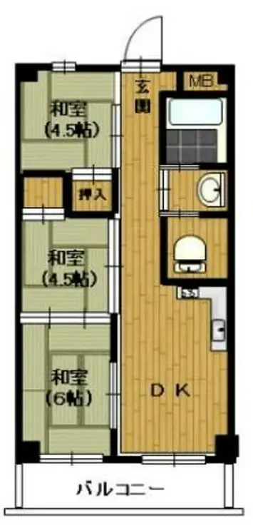 大森永谷マンション 4階階 間取り