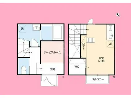 ROSSO&レジデンス(ワンルーム/1階)の間取り写真