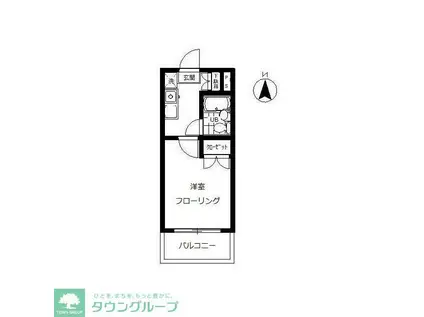 グレース相模原(1K/4階)の間取り写真