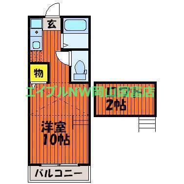 クレアトゥール164(1K/3階)の間取り写真