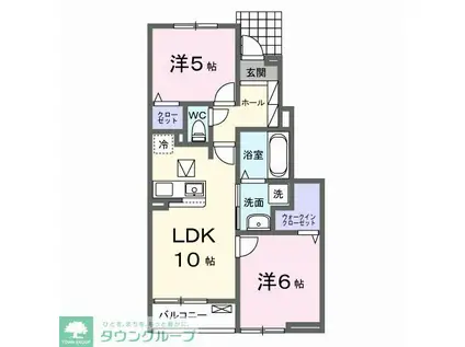 コータ・コートみずほ F(2LDK/1階)の間取り写真