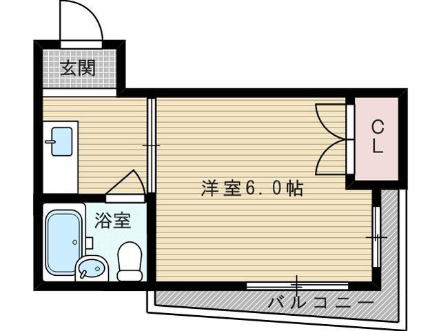 ハイツプリメーロ(ワンルーム/1階)の間取り写真