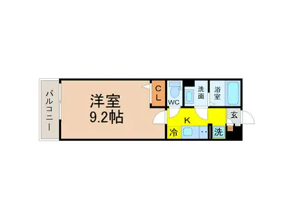 リブリ・大杉(1K/1階)の間取り写真