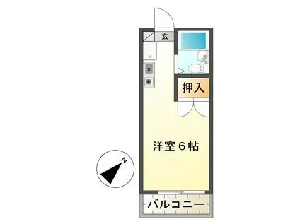 グレンモア犬目(ワンルーム/2階)の間取り写真