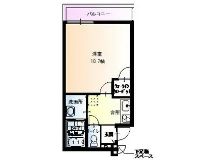 フジパレス吹田寿町III番館(1K/3階)の間取り写真